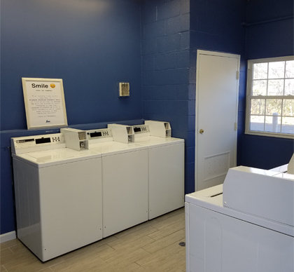 on site laundry area